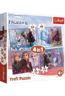 Copertă produs Puzzle 4 &icirc;n 1 (35+48+54+70 piese) &bdquo;Frozen 2 - Călătorie către necunoscut&rdquo;