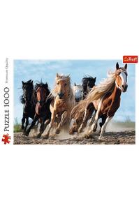Copertă produs Puzzle 1000 piese „Cai la galop”