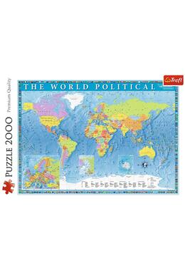 Copertă produs Puzzle 2000 piese &bdquo;Harta politică&rdquo;
