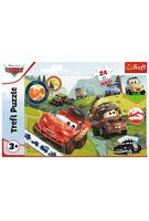 Imagine produs Puzzle 24 piese Maxi &bdquo;Cars - Mașinuțele fericite&rdquo;