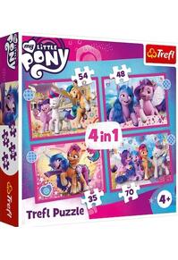 Copertă produs Puzzle 4 în 1 (35+48+54+70 piese) „My Little Pony - Poneii colorați”