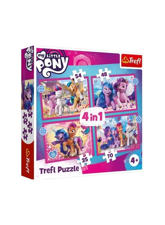 Copertă produs Puzzle 4 &icirc;n 1 (35+48+54+70 piese) &bdquo;My Little Pony - Poneii colorați&rdquo; - gallery big 1