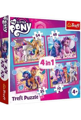 Copertă produs Puzzle 4 &icirc;n 1 (35+48+54+70 piese) &bdquo;My Little Pony - Poneii colorați&rdquo;