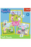 Imagine produs Puzzle 3 &icirc;n 1 (20+36+50 piese) &bdquo;Happy day - Peppa Pig&rdquo;