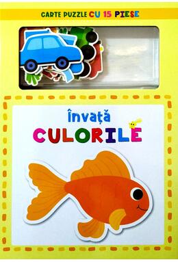 Copertă produs &Icirc;nvață culorile. Carte puzzle cu 15 piese
