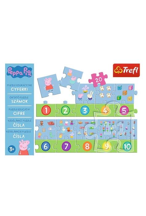 Copertă produs Puzzle educativ numere 20 piese &bdquo;Peppa Pig&rdquo;