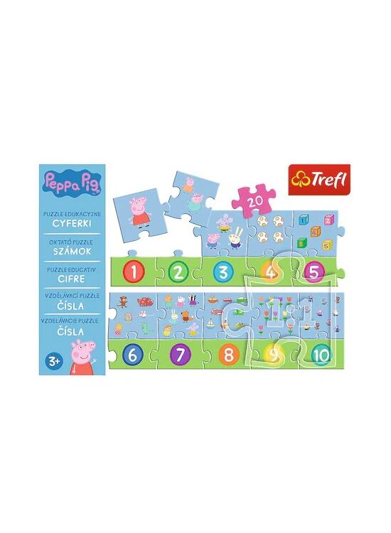 Copertă produs Puzzle educativ numere 20 piese &bdquo;Peppa Pig&rdquo; - gallery big 1