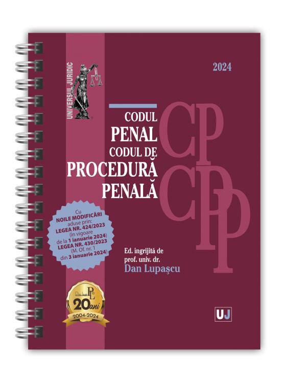 Copertă produs Codul penal și Codul de procedură penală. Ianuarie 2024 - Ediție spiralată - gallery big 1