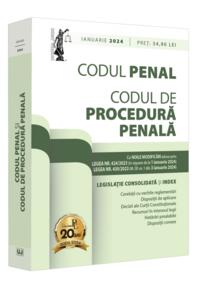 Copertă produs Codul penal și codul de procedură penală: ianuarie 2024