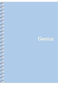 Copertă produs Caiet matematică Genius Pastel A6, 80 file, spiralat, copertă din plastic