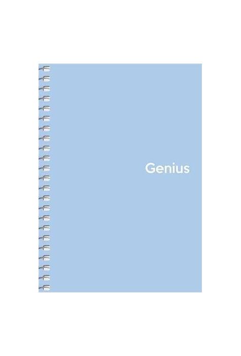 Copertă produs Caiet matematică Genius Pastel A6, 80 file, spiralat, copertă din plastic