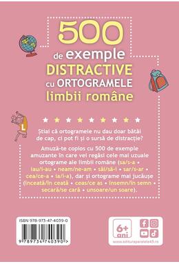 Copertă produs 500 de exemple distractive cu ortogramele limbii rom&acirc;ne