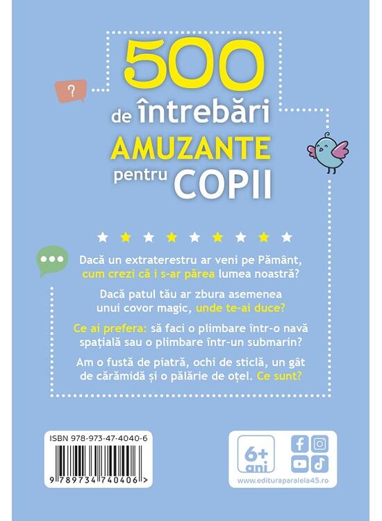 Copertă produs 500 de &icirc;ntrebări amuzante pentru copii - gallery big 2