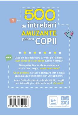 Copertă produs 500 de &icirc;ntrebări amuzante pentru copii