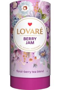 Copertă produs Tub de ceai Lovar&eacute; - Berry Jam: Amestec de hibiscus, fructe și petale de flori, cu aromă de fructe de pădure și vișine 80 g
