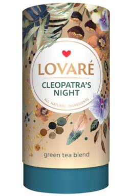 Copertă produs Tub de ceai Lovar&eacute; - Cleopatra's Night: Amestec de ceai verde, petale de flori și fructe 80 g