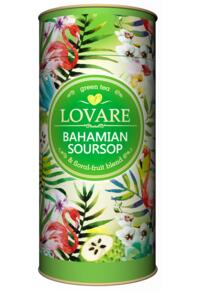 Copertă produs Tub de ceai Lovar&eacute; - Bahamian Soursop: Amestec de ceai verde, soursop (graviola) și petale de flori 80 g
