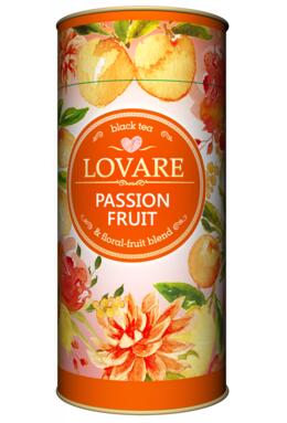 Copertă produs Tub de ceai Lovar&eacute; - Passion Fruit: Amestec de ceai negru, plante și fructe 80 g