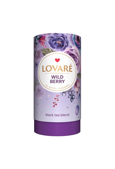 Copertă produs Tub de ceai Lovar&eacute; - Wild Berry: Amestec de ceai negru și fructe de pădure 80 g
