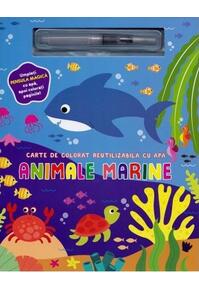 Copertă produs Animale marine. Carte de colorat reutilizabilă cu apă