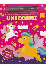 Copertă produs Unicorni. Carte de colorat reutilizabilă cu apă