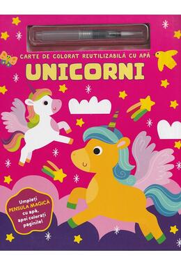 Copertă produs Unicorni. Carte de colorat reutilizabilă cu apă