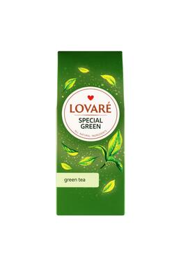 Copertă produs Cutie ceai cu frunze &icirc;ntregi Lovar&eacute; - Special Green: ceai verde premium 80 g
