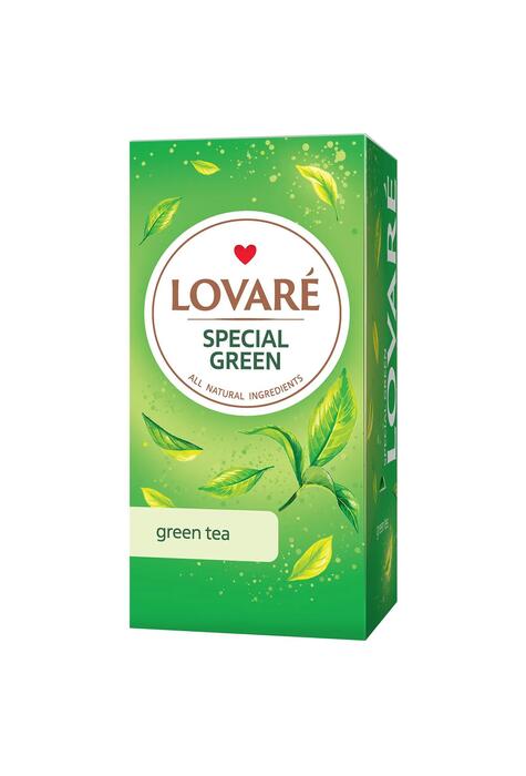 Copertă produs Cutie ceai cu 24 pliculețe Lovar&eacute; - Special Green: ceai verde premium 48 g
