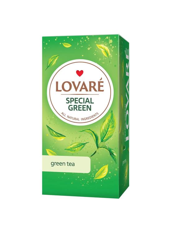 Copertă produs Cutie ceai cu 24 pliculețe Lovar&eacute; - Special Green: ceai verde premium 48 g - gallery big 1