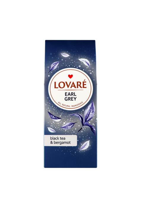 Copertă produs Cutie ceai cu frunze &icirc;ntregi Lovar&eacute; - Earl Grey: ceai negru cu bergamotă 80 g