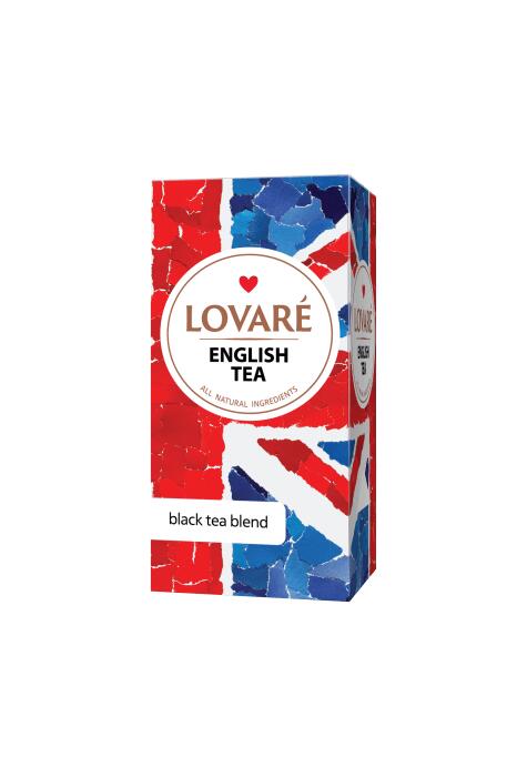 Copertă produs Cutie ceai cu 24 pliculețe Lovar&eacute; - English Tea: ceai negru 48 g