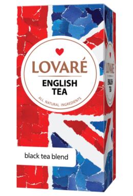 Copertă produs Cutie ceai cu 24 pliculețe Lovar&eacute; - English Tea: ceai negru 48 g