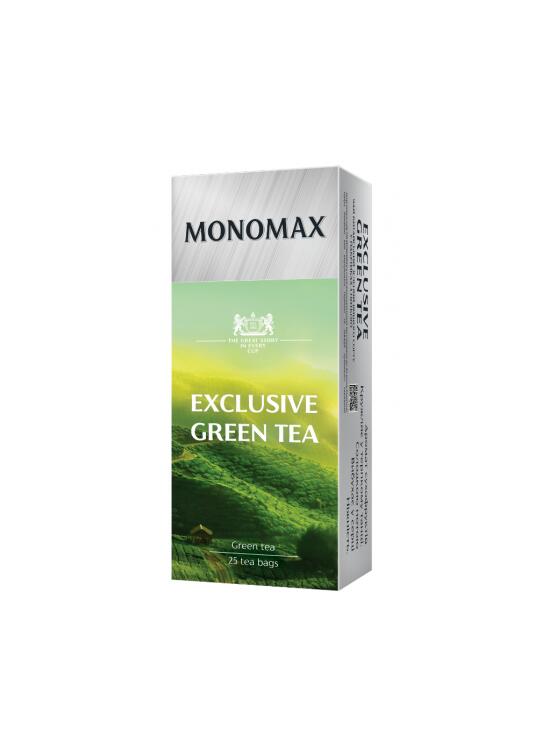 Copertă produs Cutie ceai cu 25 pliculețe Monomax - Exclusive Green Tea: frunze de ceai verde chinezesc 90 g - gallery big 1