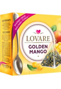 Copertă produs Cutie cu 15 piramide de ceai Lovar&eacute; - Golden Mango: ceai verde cu fructe și petale 30 g