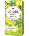 Copertă produs Cutie ceai cu 24 pliculețe Lovar&eacute; - Citrus Melissa: amestec de ceai verde, plante și fructe 48 g - thumb 1
