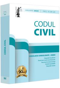 Copertă produs Codul civil. Legislație consolidată și index (ianuarie 2024)