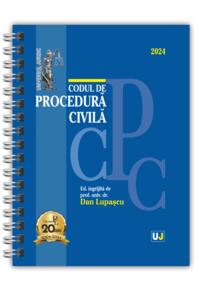 Copertă produs Codul de procedură civilă: Ianuarie 2024 (ediție spiralată)