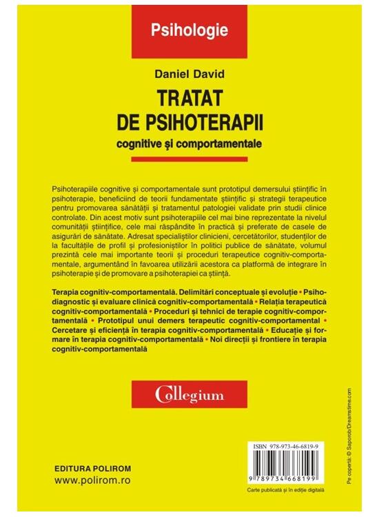 Copertă produs Tratat de psihoterapii cognitive şi comportamentale - gallery big 2