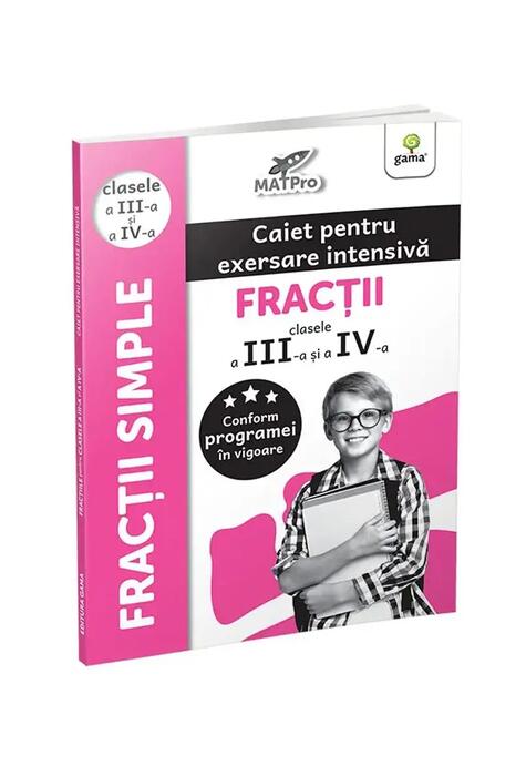 Copertă produs Fracții. Caiet pentru exersare intensivă. Clasele III-IV