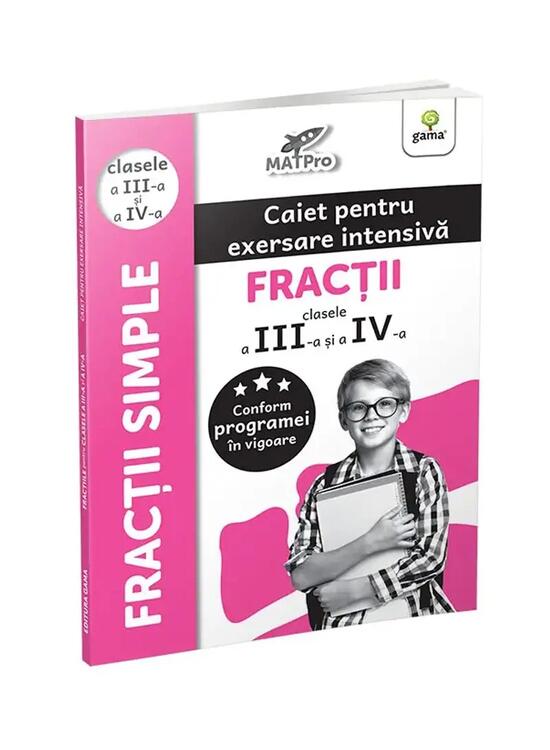 Copertă produs Fracții. Caiet pentru exersare intensivă. Clasele III-IV - gallery big 1