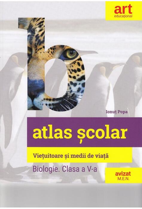 Copertă produs Atlas școlar: Biologie. Viețuitoare și medii de viață. Clasa a V-a