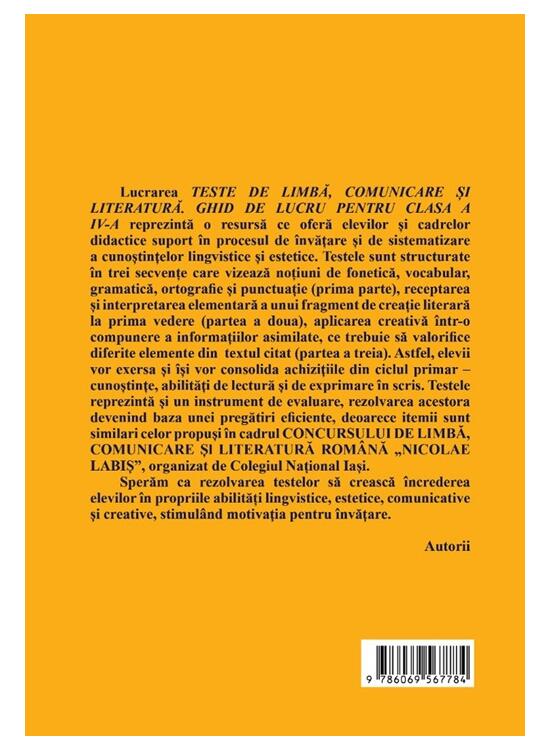 Copertă produs Teste de limbă, comunicare și literatură - gallery big 2
