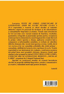 Copertă produs Teste de limbă, comunicare și literatură