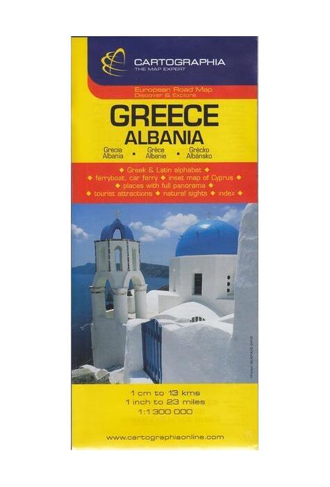 Copertă produs Hartă rutieră Grecia + Albania