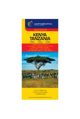 Copertă produs Hartă rutieră Kenya, Tanzania