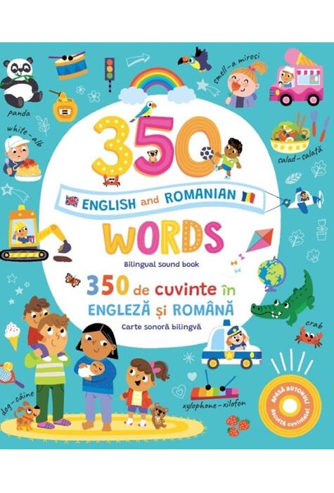 Copertă produs 350 words in English and Romanian / 350 de cuvinte &icirc;n rom&acirc;nă şi engleză