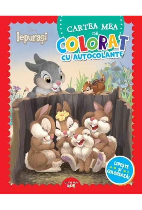 Copertă produs Disney Iepurași. Cartea mea de colorat cu autocolante