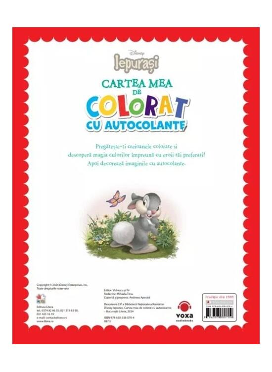 Copertă produs Disney Iepurași. Cartea mea de colorat cu autocolante - gallery big 2