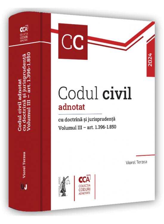 Copertă produs Codul civil adnotat cu doctrină și jurisprudență (Vol. 3  &ndash; art 1.396-1.850) - gallery big 1