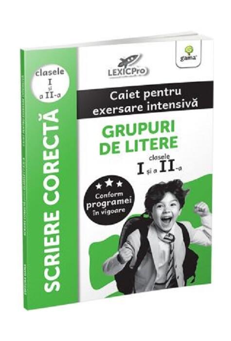 Copertă produs Scriere corectă - Grupuri de litere. Caiet pentru exersare intensivă. Clasele I și a II-a